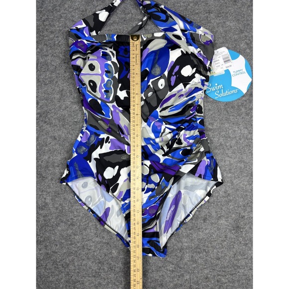 Swim Solutions Multicolor One Piece Swimsuit 14‎ Tummy Control NWT - Picture 8 of 10
